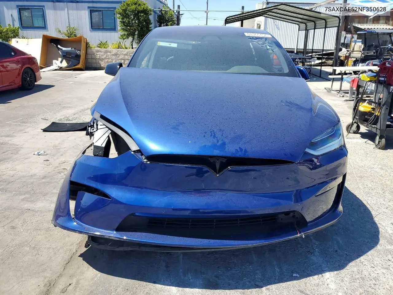 2022 Tesla Model X VIN: 7SAXCAE52NF350628 Lot: 60366456