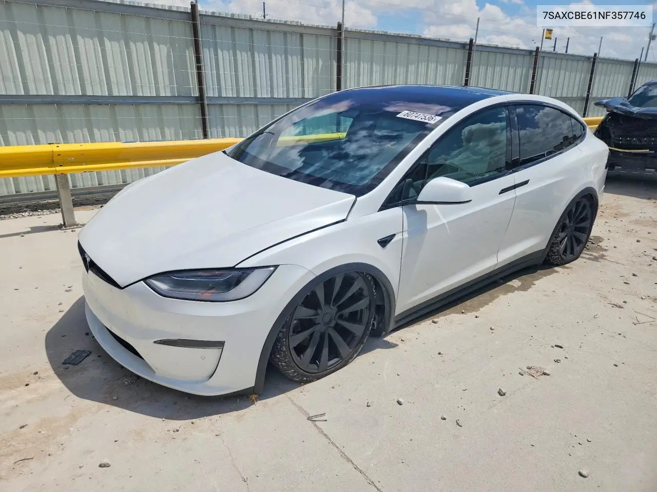 2022 Tesla Model X VIN: 7SAXCBE61NF357746 Lot: 60747536