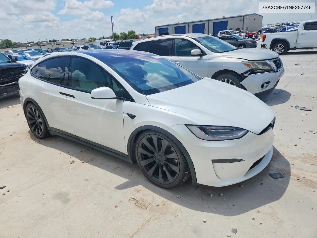 2022 Tesla Model X VIN: 7SAXCBE61NF357746 Lot: 60747536