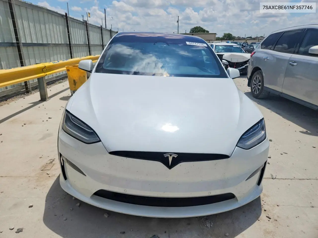 2022 Tesla Model X VIN: 7SAXCBE61NF357746 Lot: 60747536