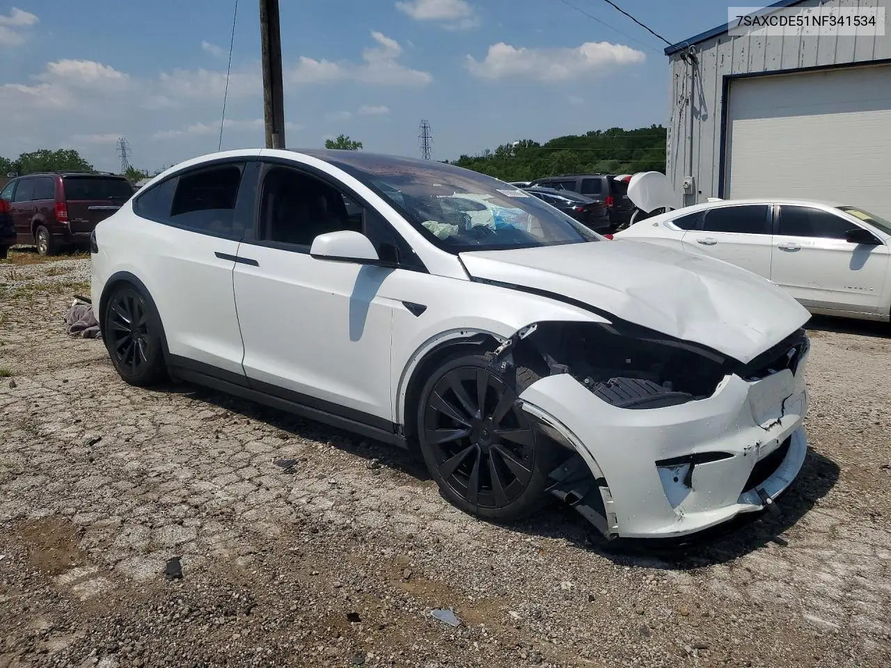 2022 Tesla Model X VIN: 7SAXCDE51NF341534 Lot: 61005636
