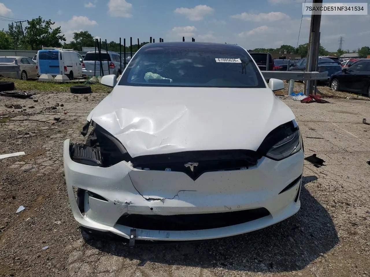 2022 Tesla Model X VIN: 7SAXCDE51NF341534 Lot: 61005636
