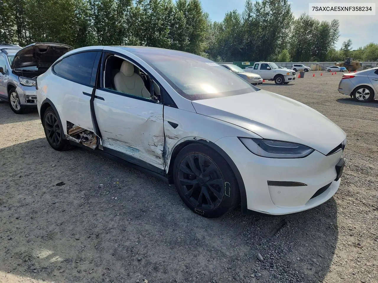 2022 Tesla Model X VIN: 7SAXCAE5XNF358234 Lot: 61887626