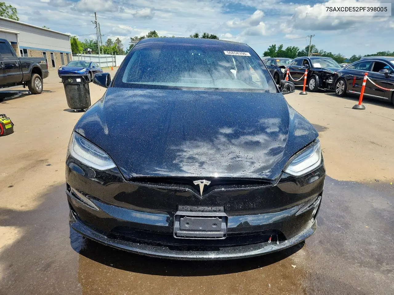 2023 Tesla Model X VIN: 7SAXCDE52PF398005 Lot: 56858396