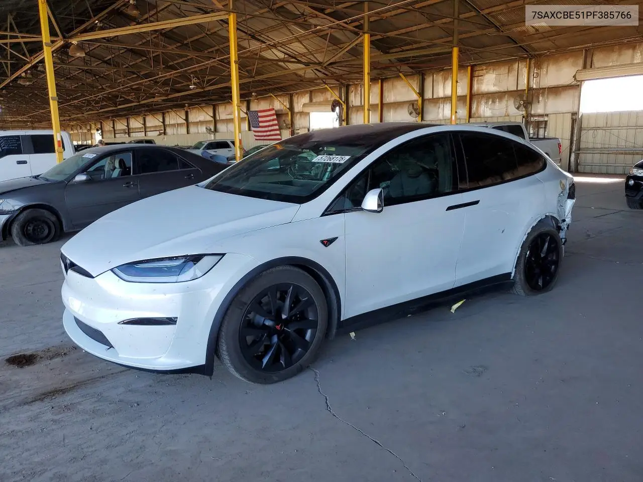 2023 Tesla Model X VIN: 7SAXCBE51PF385766 Lot: 57268176