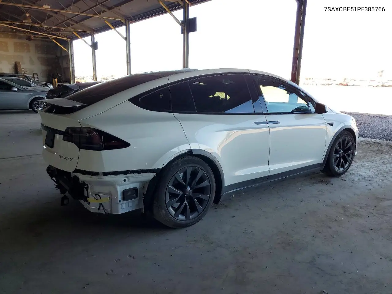 2023 Tesla Model X VIN: 7SAXCBE51PF385766 Lot: 57268176