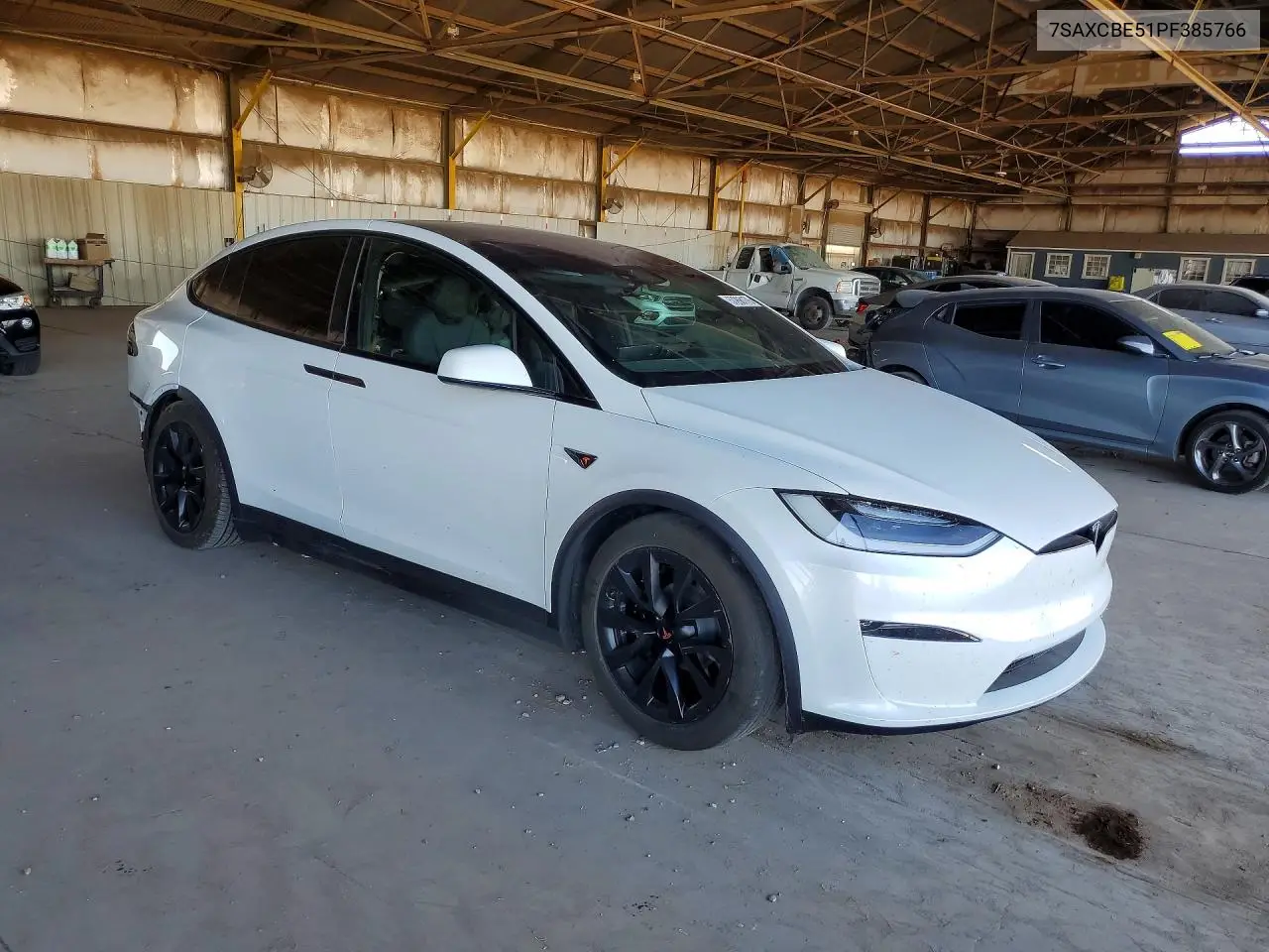 2023 Tesla Model X VIN: 7SAXCBE51PF385766 Lot: 57268176