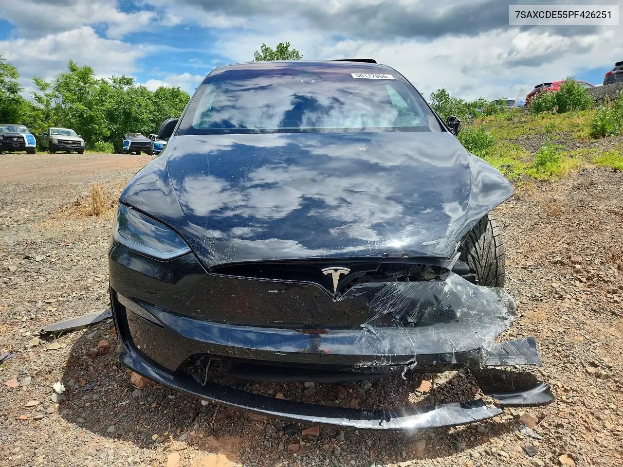 2023 Tesla Model X VIN: 7SAXCDE55PF426251 Lot: 58117866