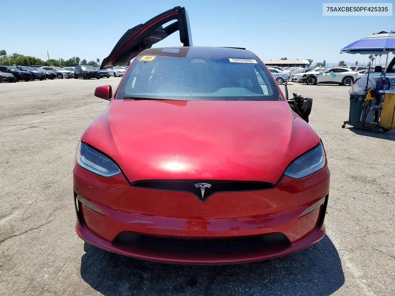 2023 Tesla Model X VIN: 7SAXCBE50PF425335 Lot: 58434096
