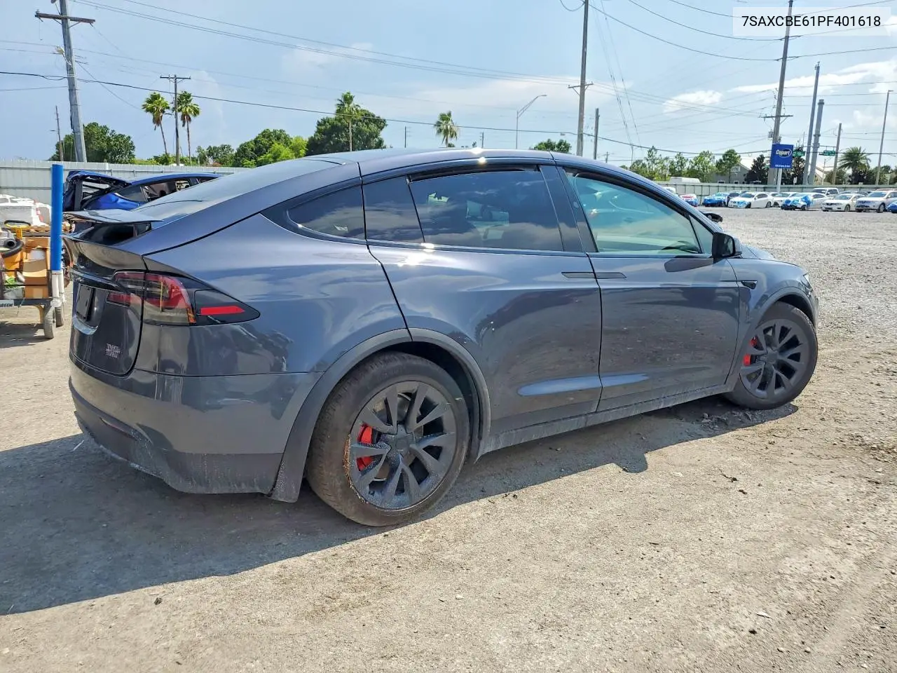 2023 Tesla Model X VIN: 7SAXCBE61PF401618 Lot: 59185726