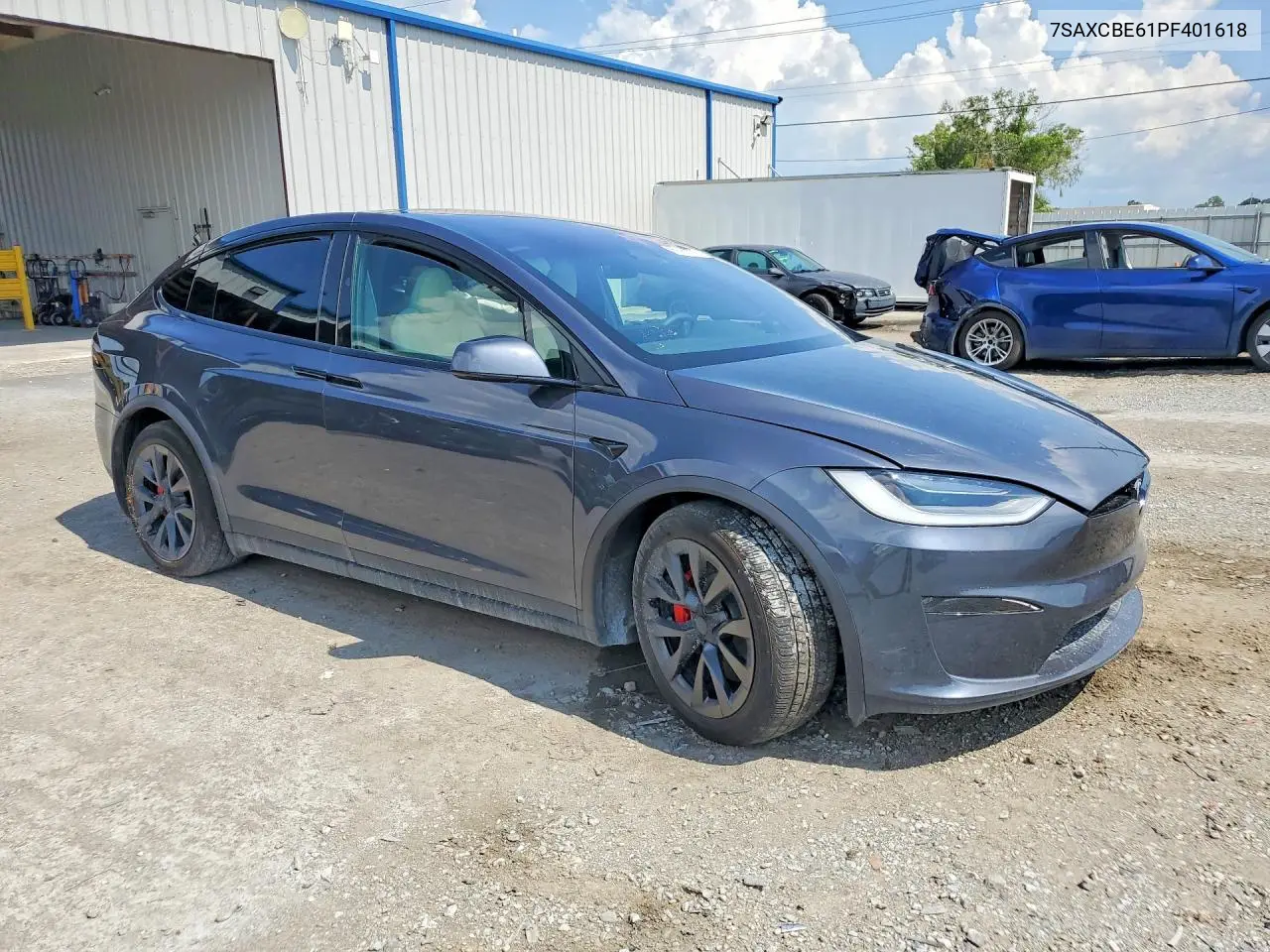 2023 Tesla Model X VIN: 7SAXCBE61PF401618 Lot: 59185726