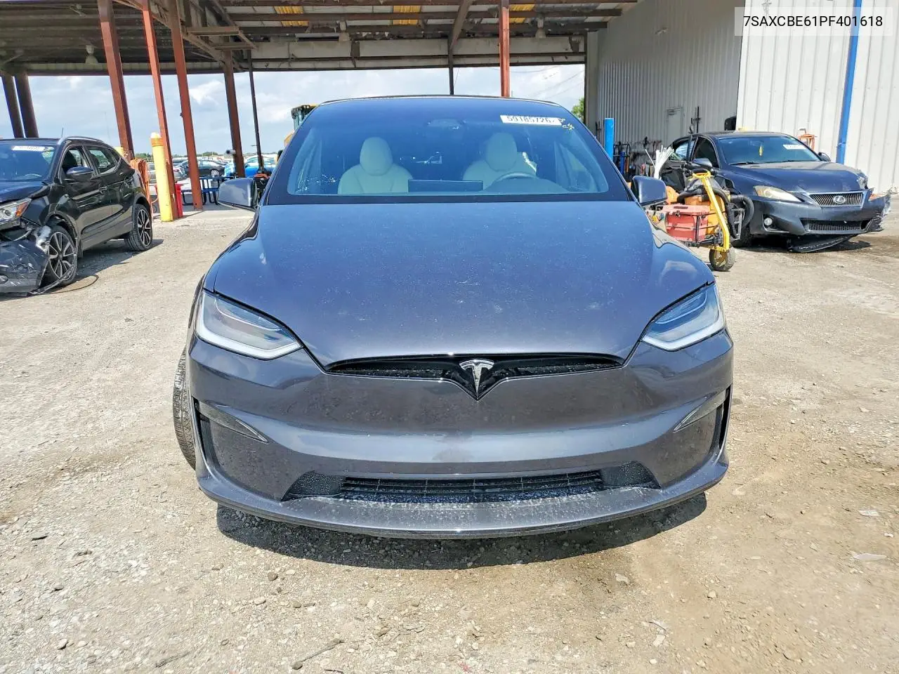 2023 Tesla Model X VIN: 7SAXCBE61PF401618 Lot: 59185726