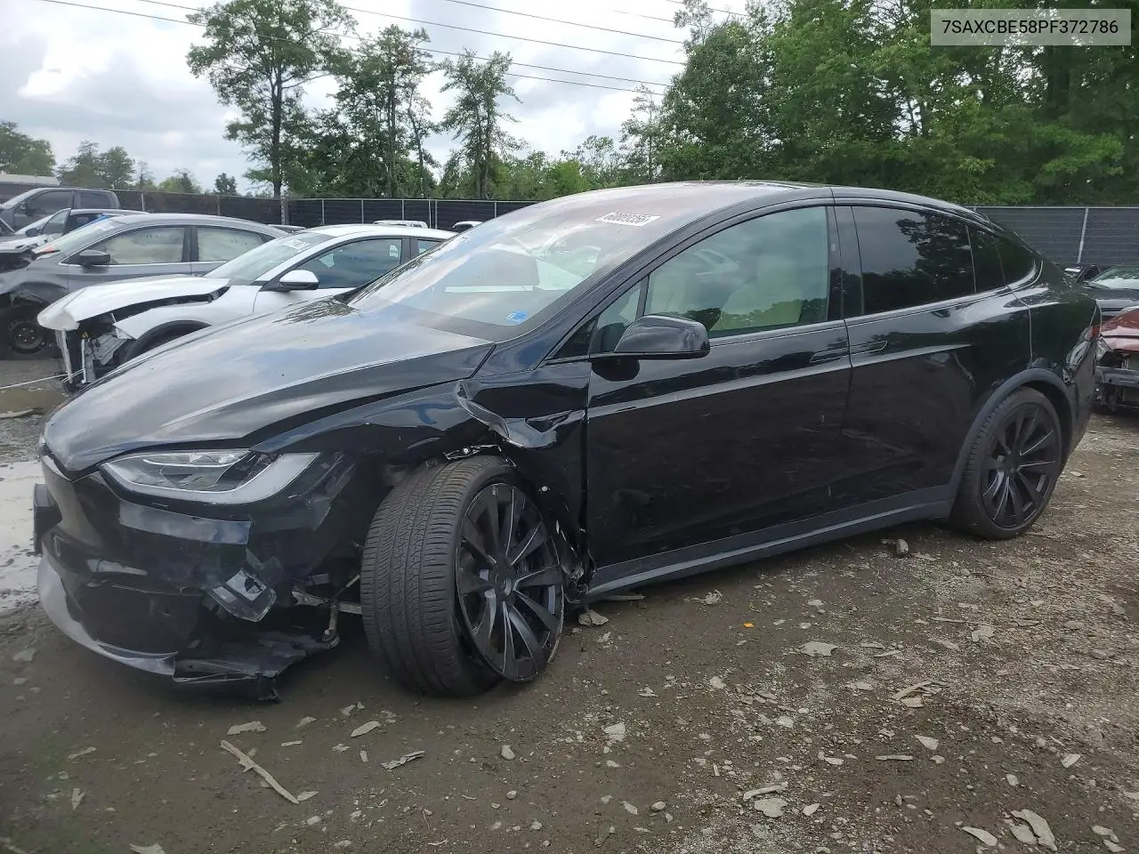 2023 Tesla Model X VIN: 7SAXCBE58PF372786 Lot: 60089356