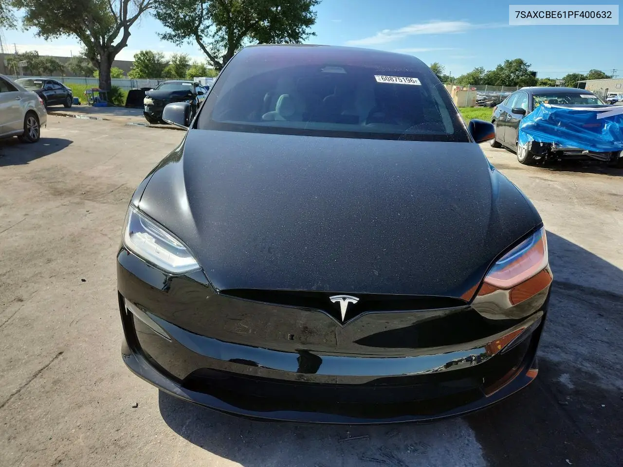 2023 Tesla Model X VIN: 7SAXCBE61PF400632 Lot: 60875196