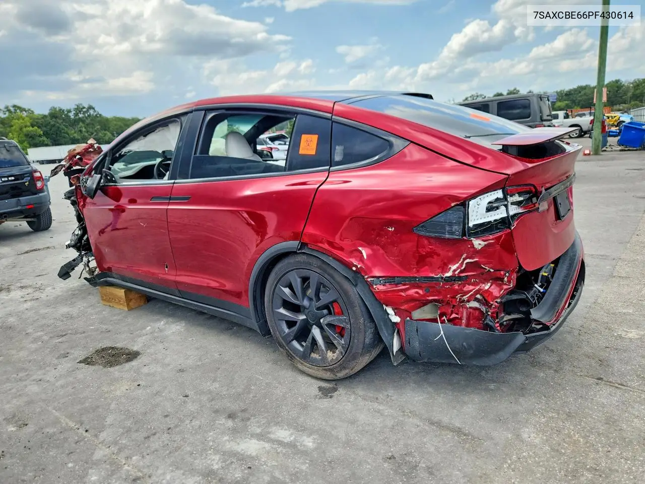 2023 Tesla Model X VIN: 7SAXCBE66PF430614 Lot: 61478536