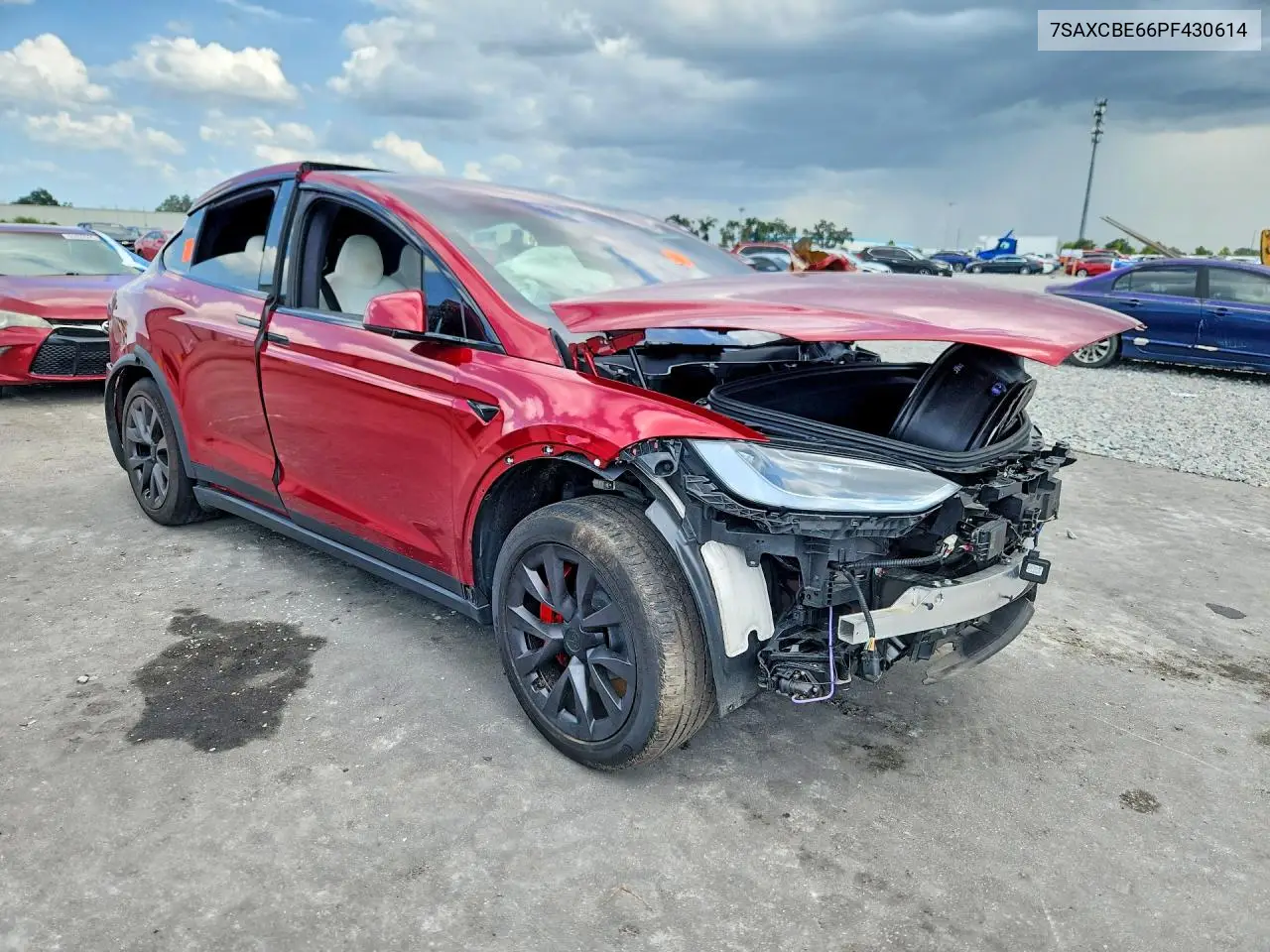 2023 Tesla Model X VIN: 7SAXCBE66PF430614 Lot: 61478536