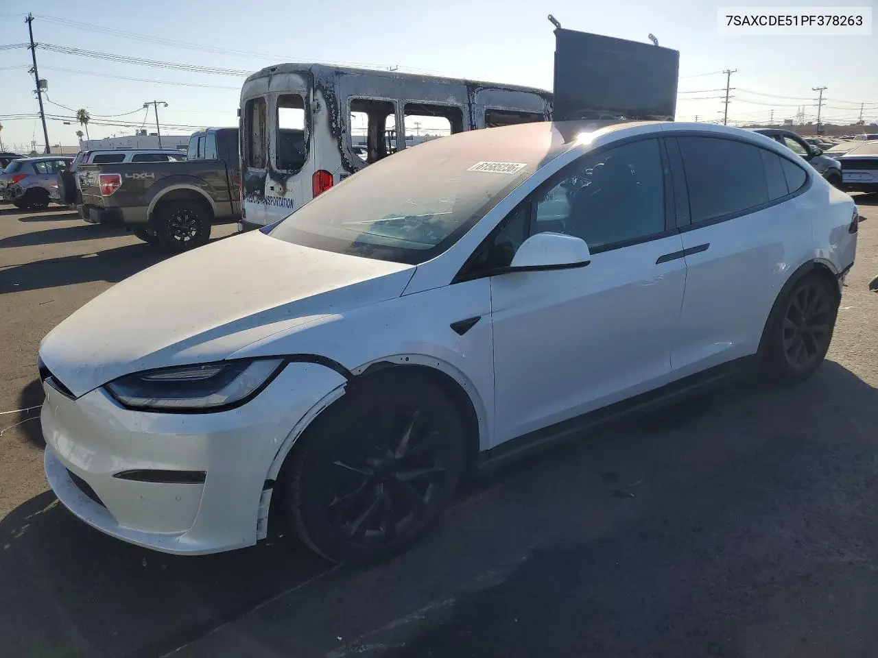 2023 Tesla Model X VIN: 7SAXCDE51PF378263 Lot: 61585236