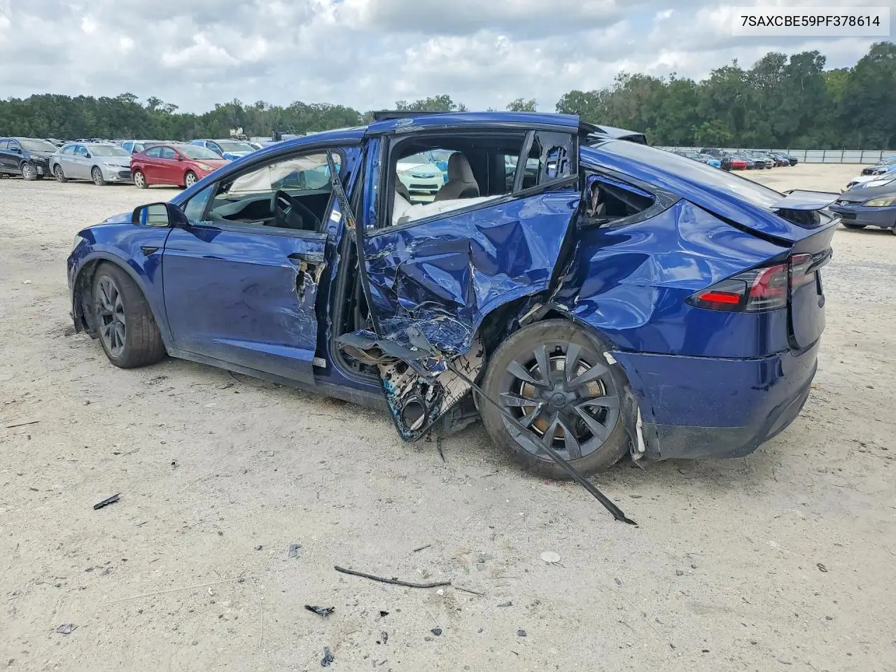 2023 Tesla Model X VIN: 7SAXCBE59PF378614 Lot: 61977476