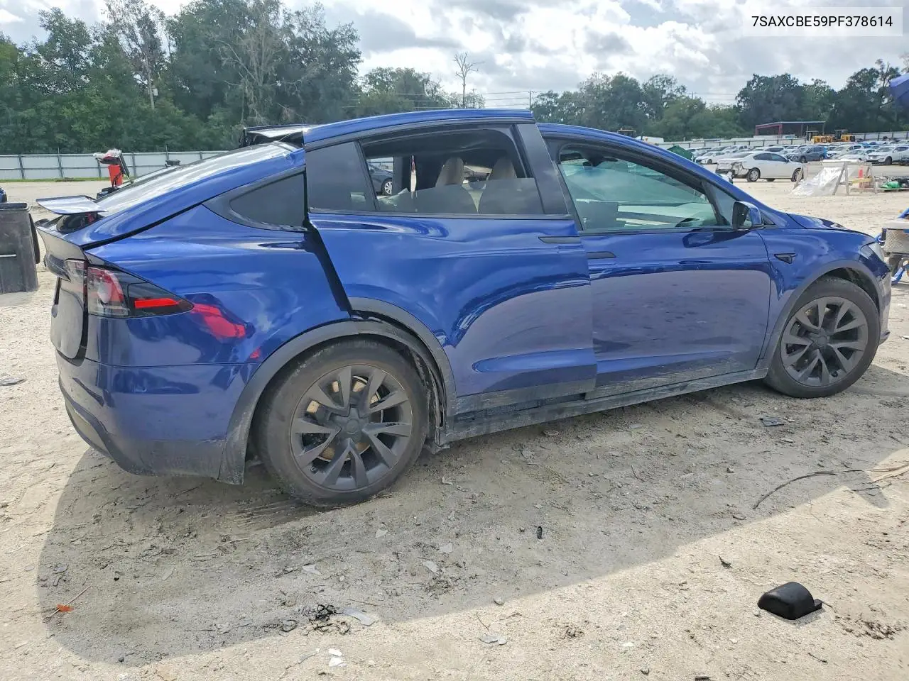 2023 Tesla Model X VIN: 7SAXCBE59PF378614 Lot: 61977476