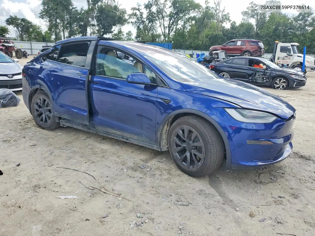 2023 Tesla Model X VIN: 7SAXCBE59PF378614 Lot: 61977476