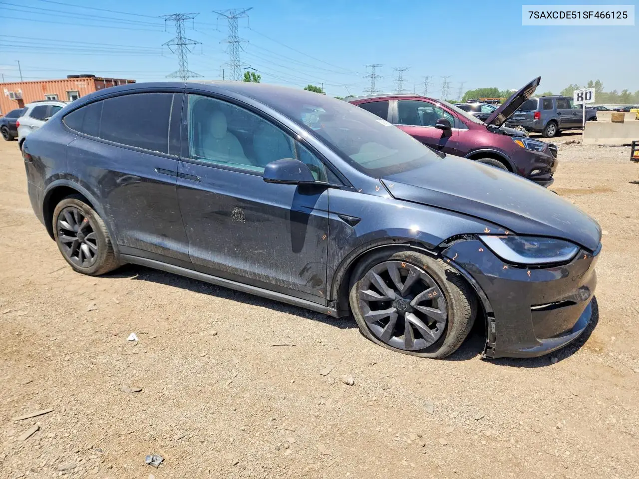 2025 Tesla Model X VIN: 7SAXCDE51SF466125 Lot: 55780226