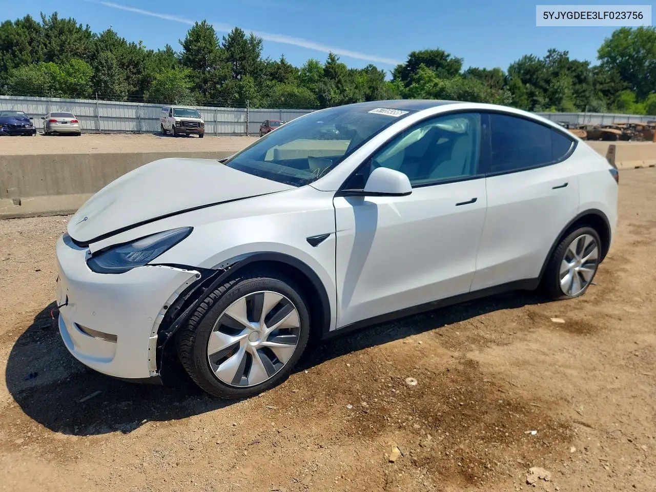 2020 Tesla Model Y VIN: 5YJYGDEE3LF023756 Lot: 57159386