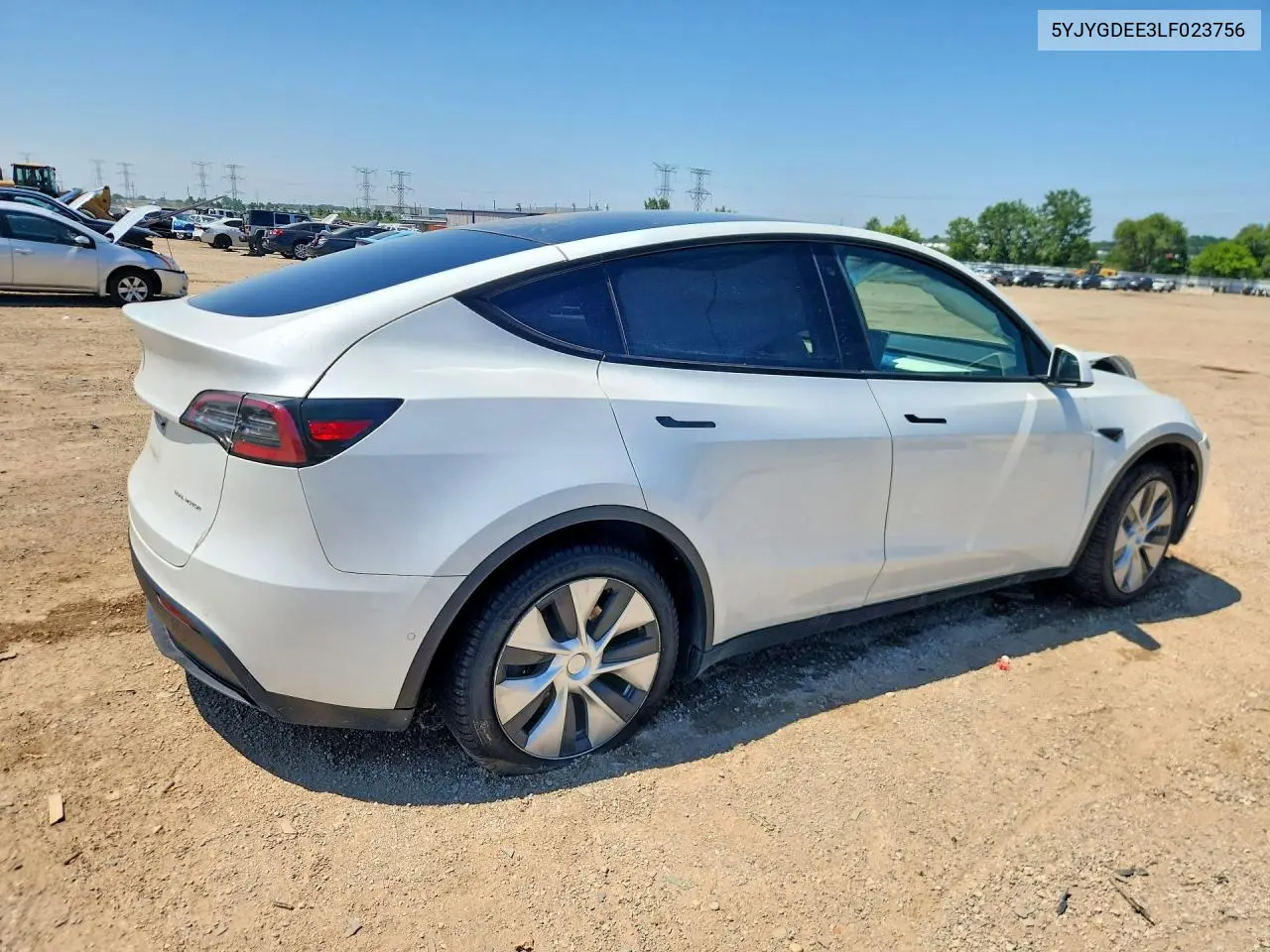 2020 Tesla Model Y VIN: 5YJYGDEE3LF023756 Lot: 57159386