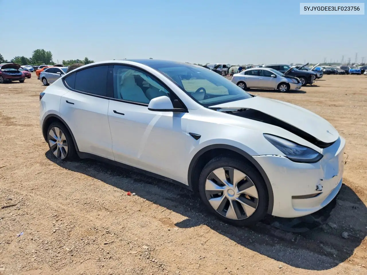 2020 Tesla Model Y VIN: 5YJYGDEE3LF023756 Lot: 57159386