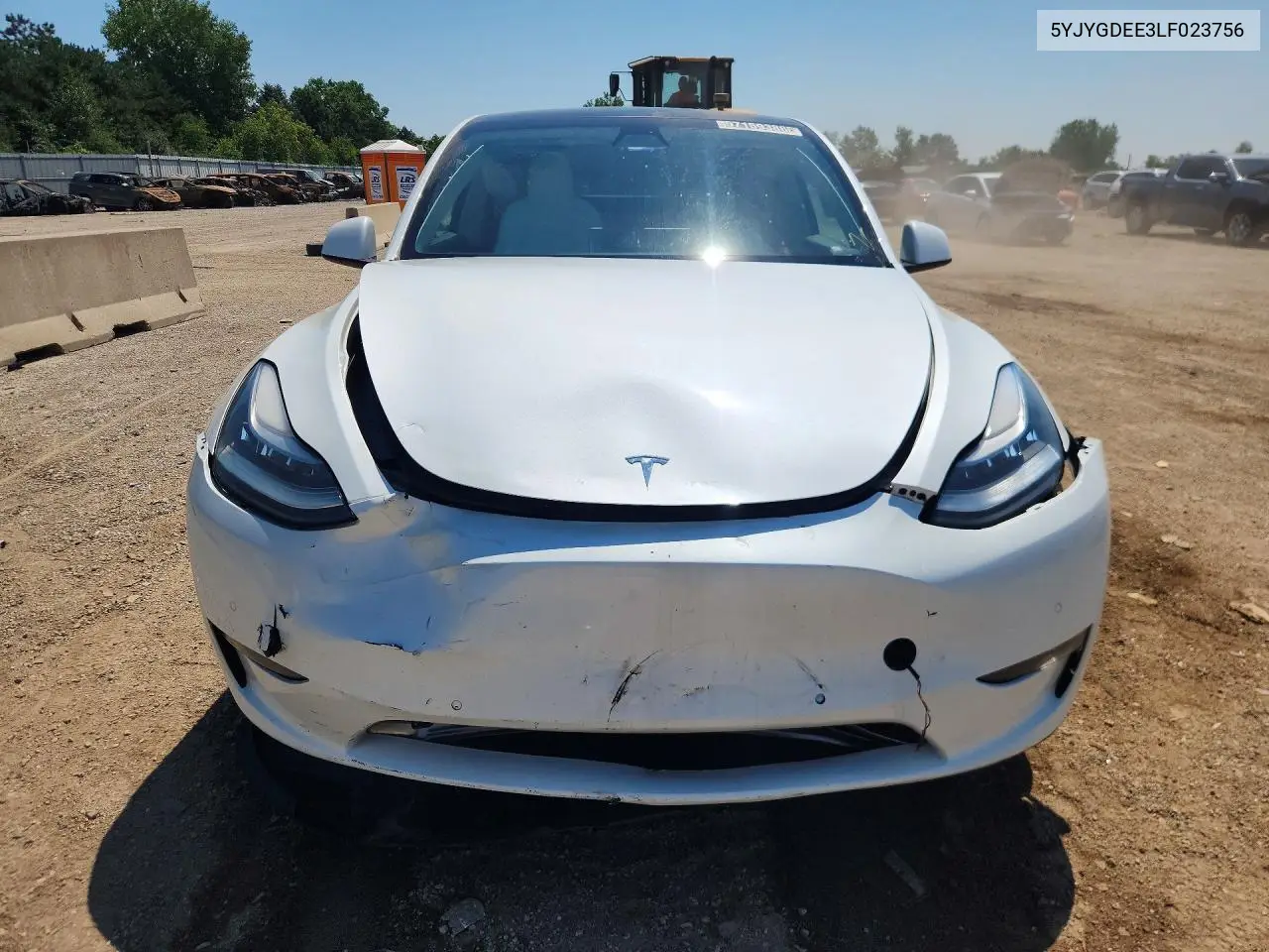 2020 Tesla Model Y VIN: 5YJYGDEE3LF023756 Lot: 57159386