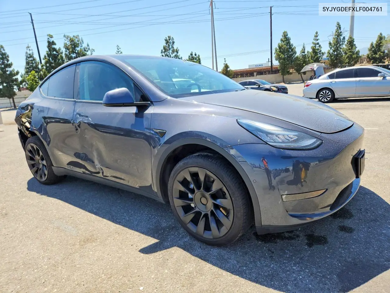 2020 Tesla Model Y VIN: 5YJYGDEFXLF004761 Lot: 57562516