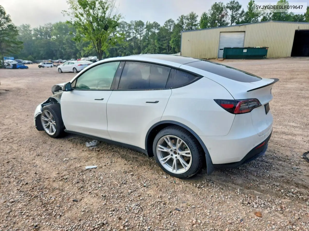 2020 Tesla Model Y VIN: 5YJYGDEE0LF019647 Lot: 59353936