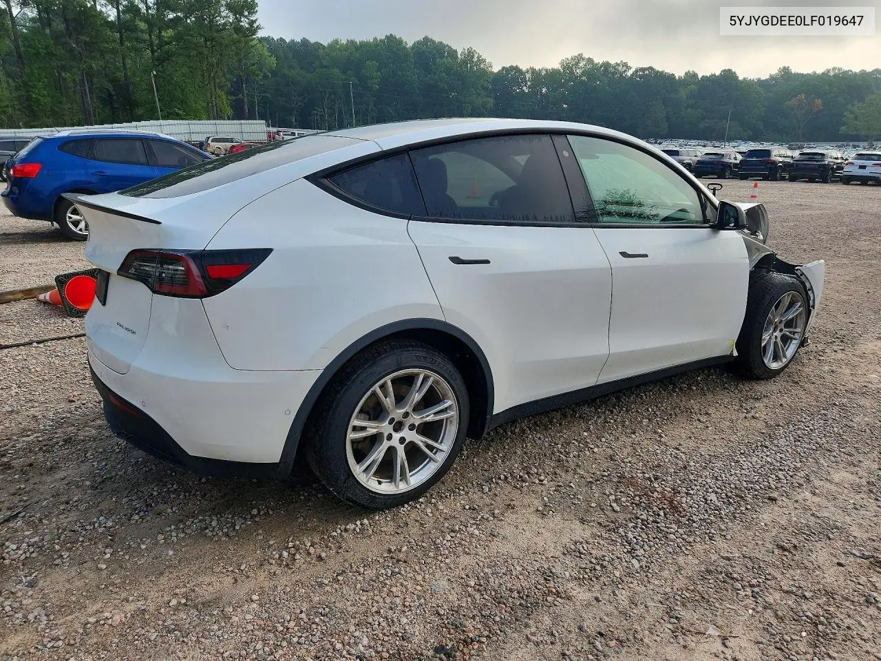 2020 Tesla Model Y VIN: 5YJYGDEE0LF019647 Lot: 59353936