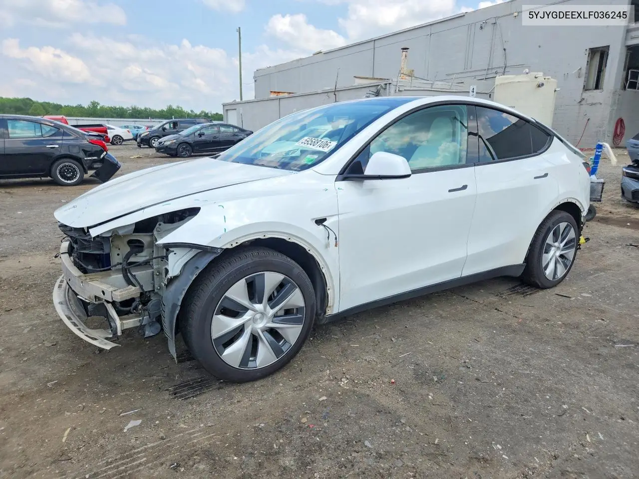 2020 Tesla Model Y VIN: 5YJYGDEEXLF036245 Lot: 59588106