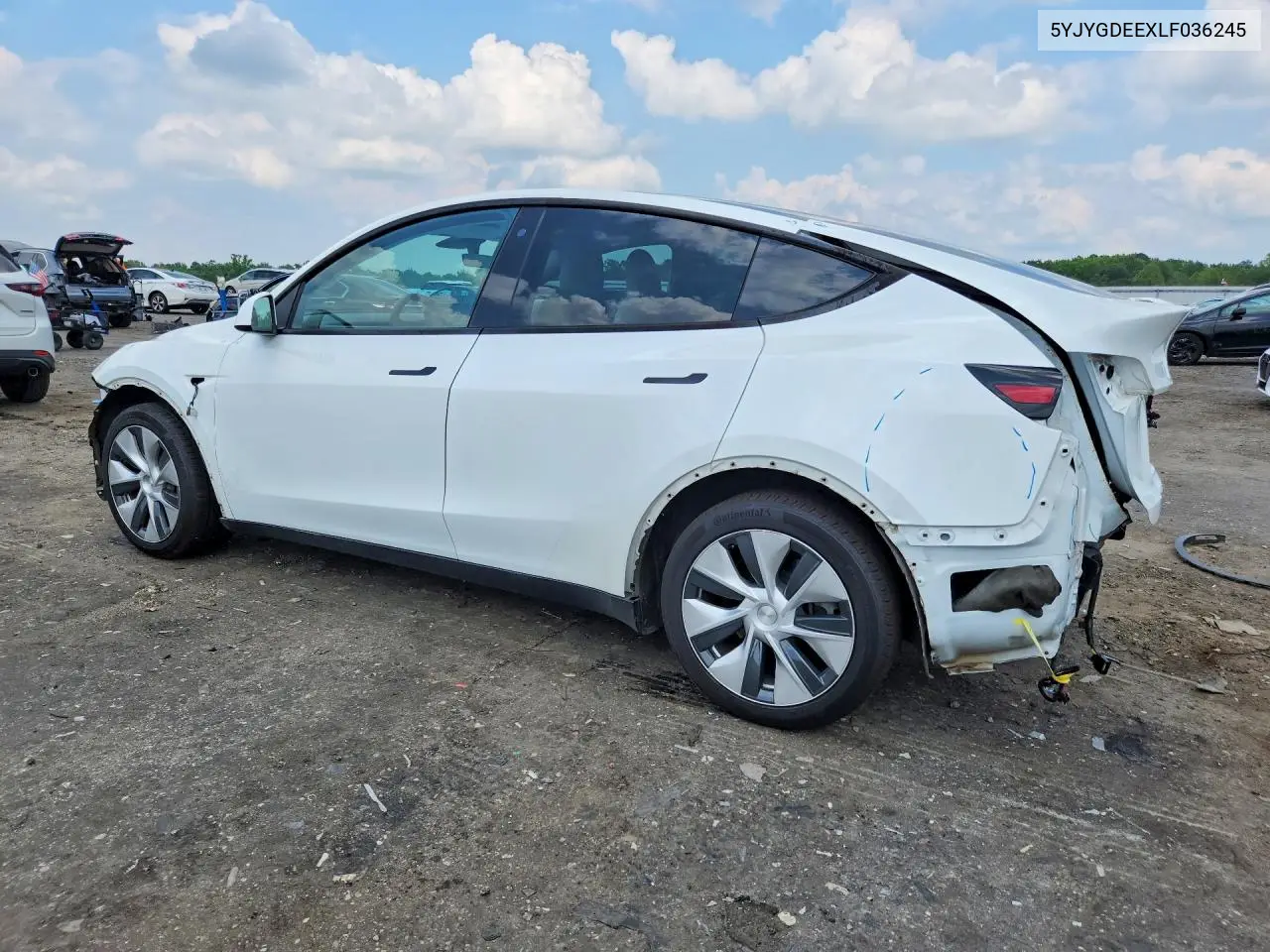 2020 Tesla Model Y VIN: 5YJYGDEEXLF036245 Lot: 59588106