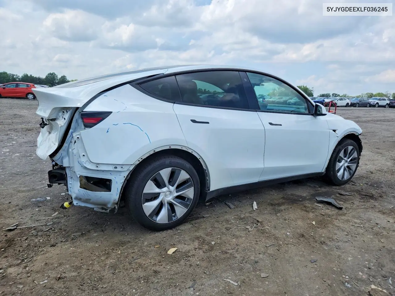 2020 Tesla Model Y VIN: 5YJYGDEEXLF036245 Lot: 59588106