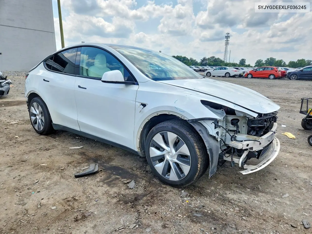 2020 Tesla Model Y VIN: 5YJYGDEEXLF036245 Lot: 59588106