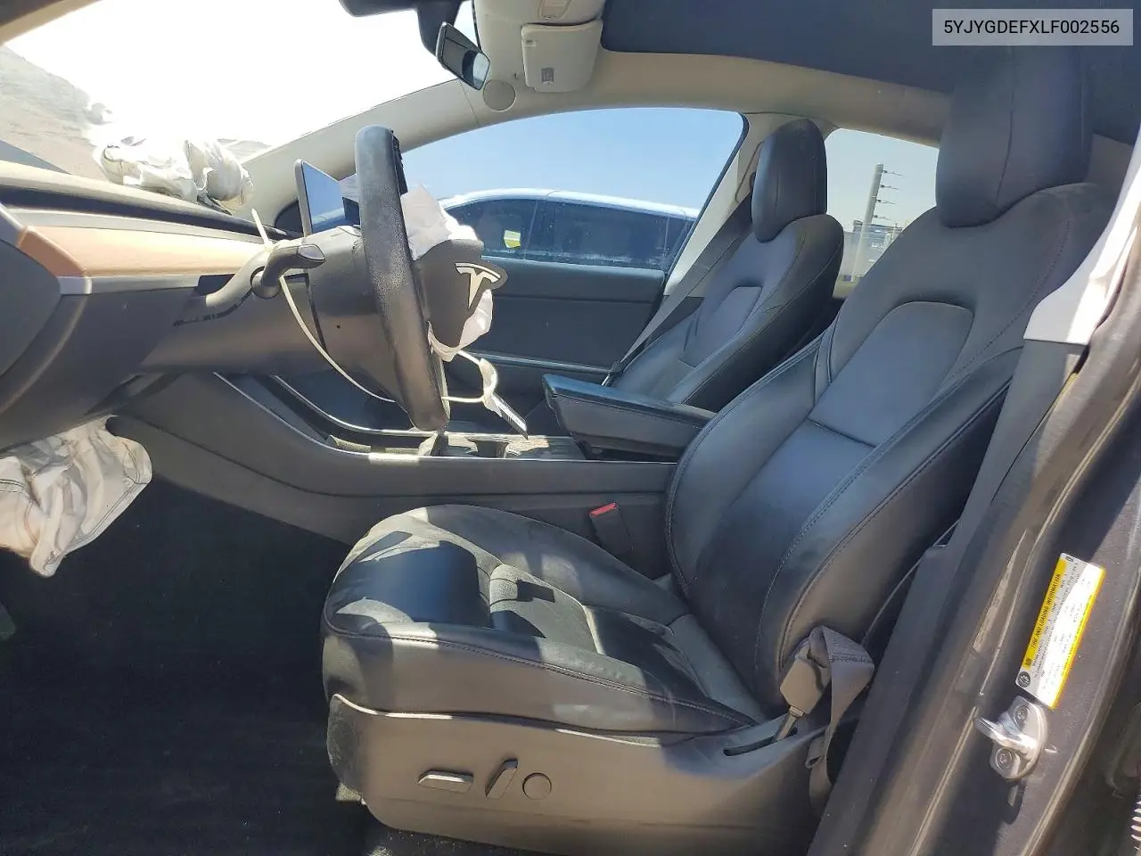 2020 Tesla Model Y VIN: 5YJYGDEFXLF002556 Lot: 59914296