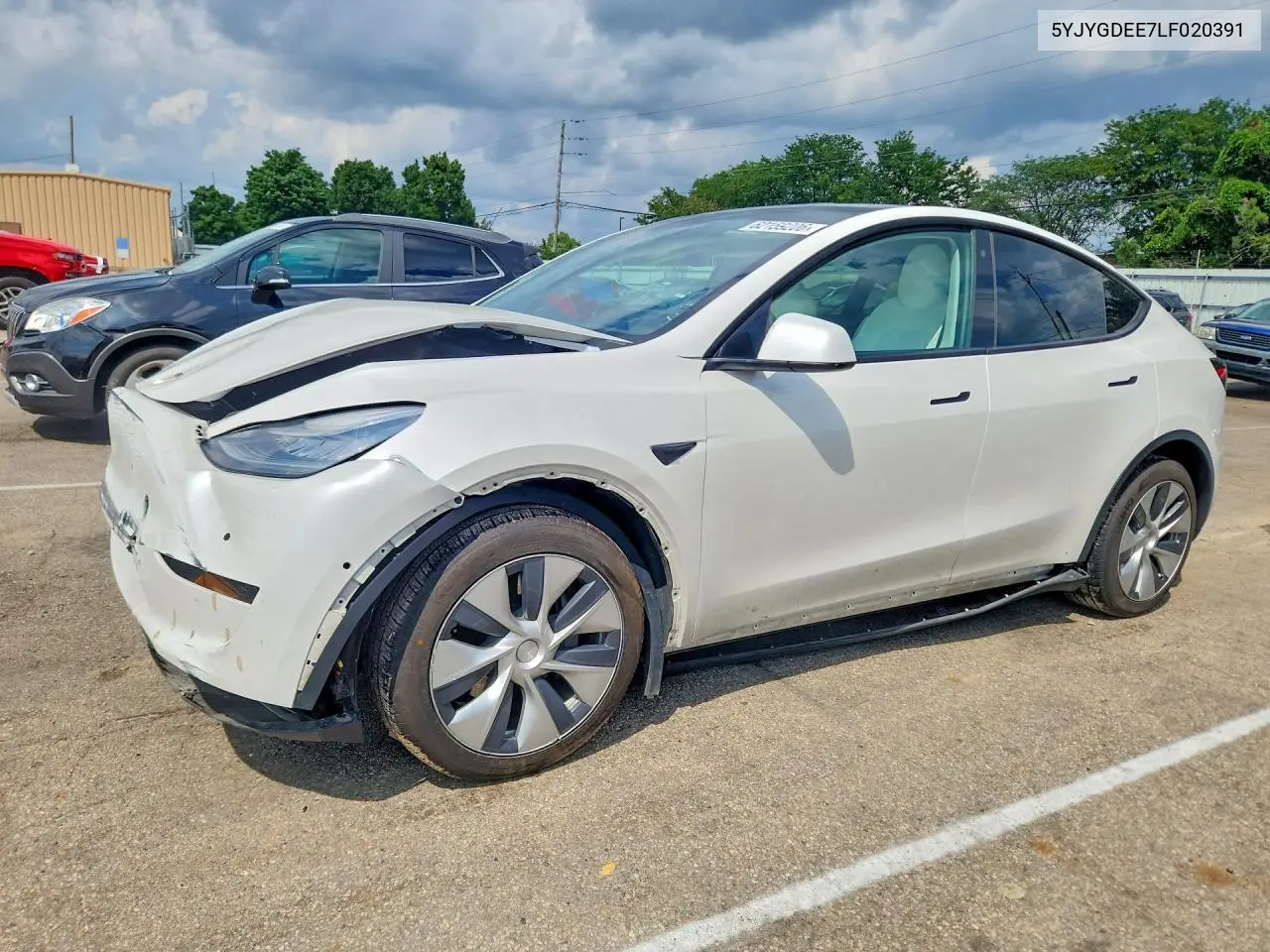 2020 Tesla Model Y VIN: 5YJYGDEE7LF020391 Lot: 62159206