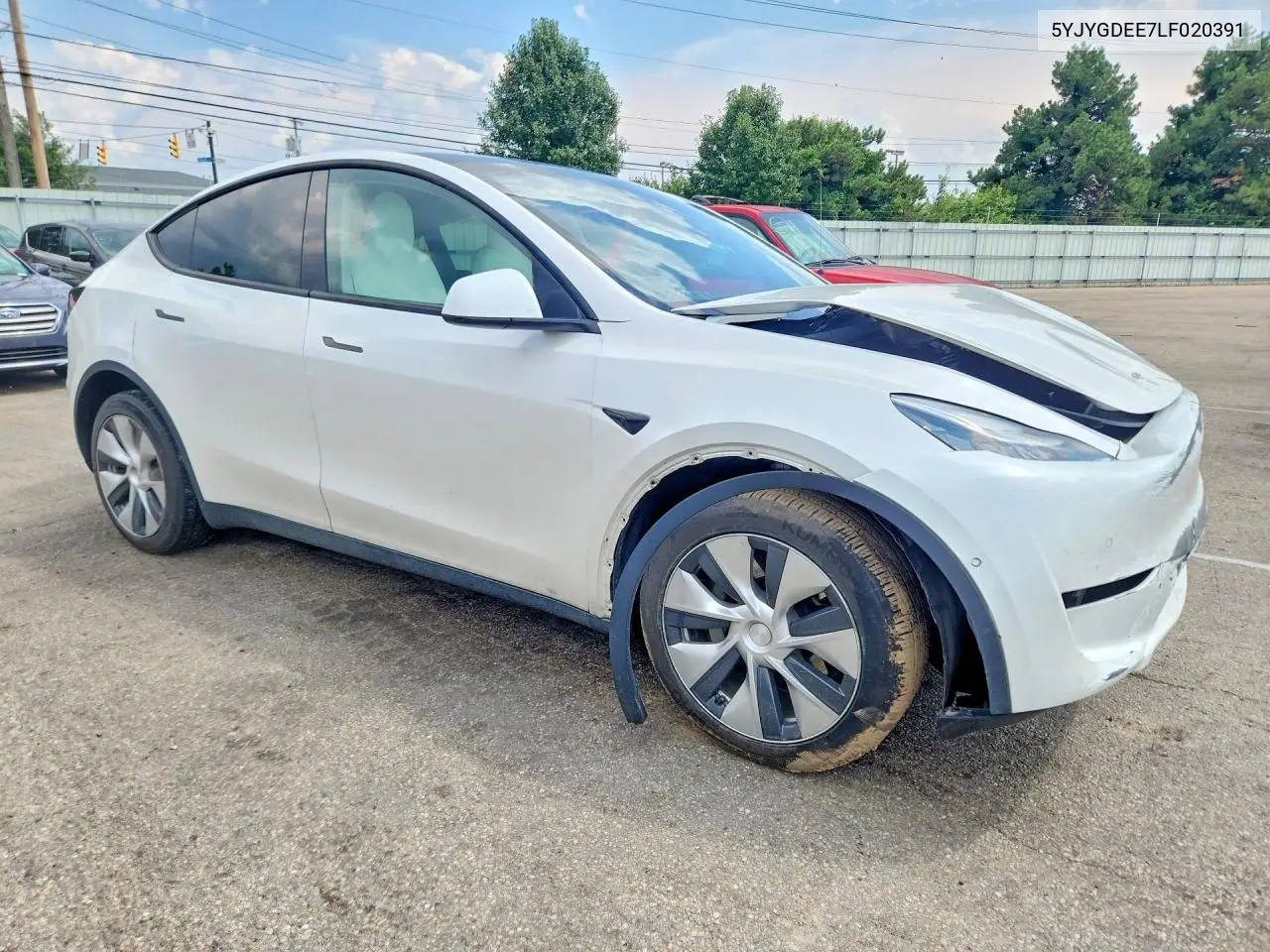 2020 Tesla Model Y VIN: 5YJYGDEE7LF020391 Lot: 62159206