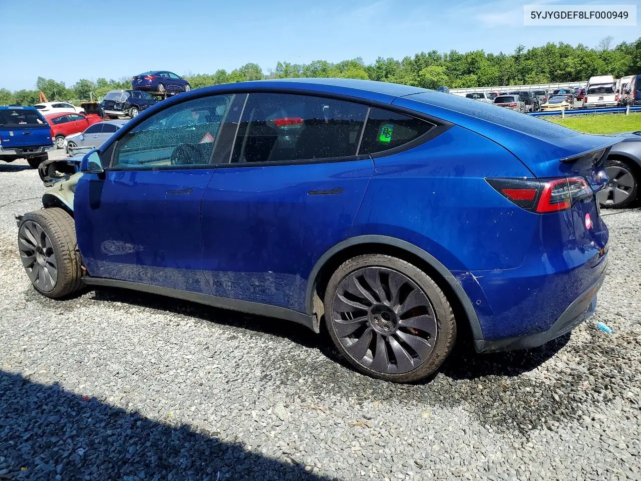 2020 Tesla Model Y VIN: 5YJYGDEF8LF000949 Lot: 85451995