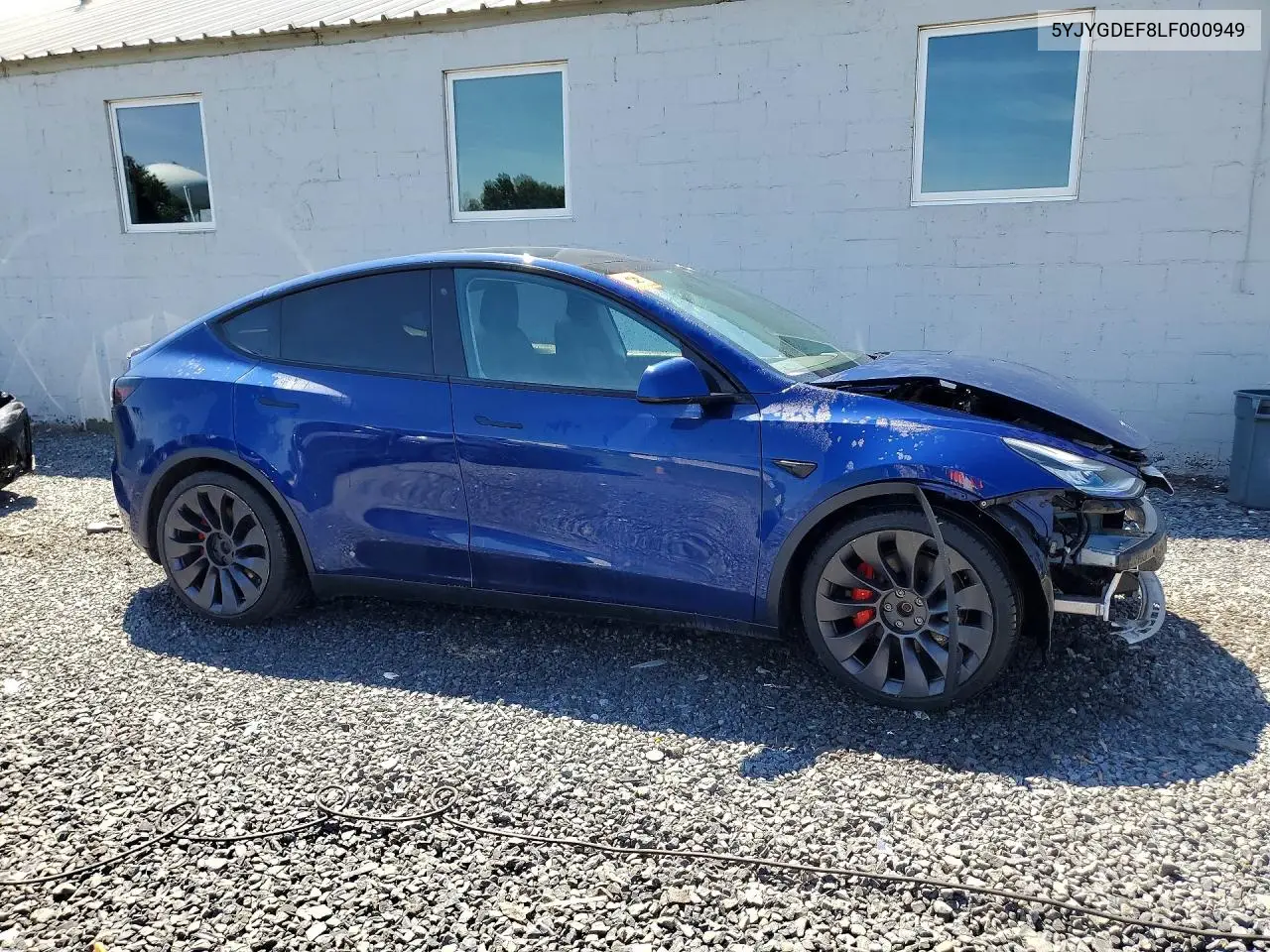 2020 Tesla Model Y VIN: 5YJYGDEF8LF000949 Lot: 85451995