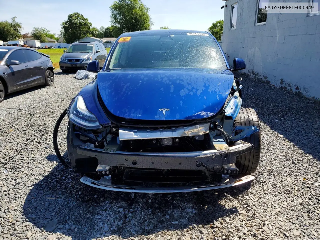 2020 Tesla Model Y VIN: 5YJYGDEF8LF000949 Lot: 85451995