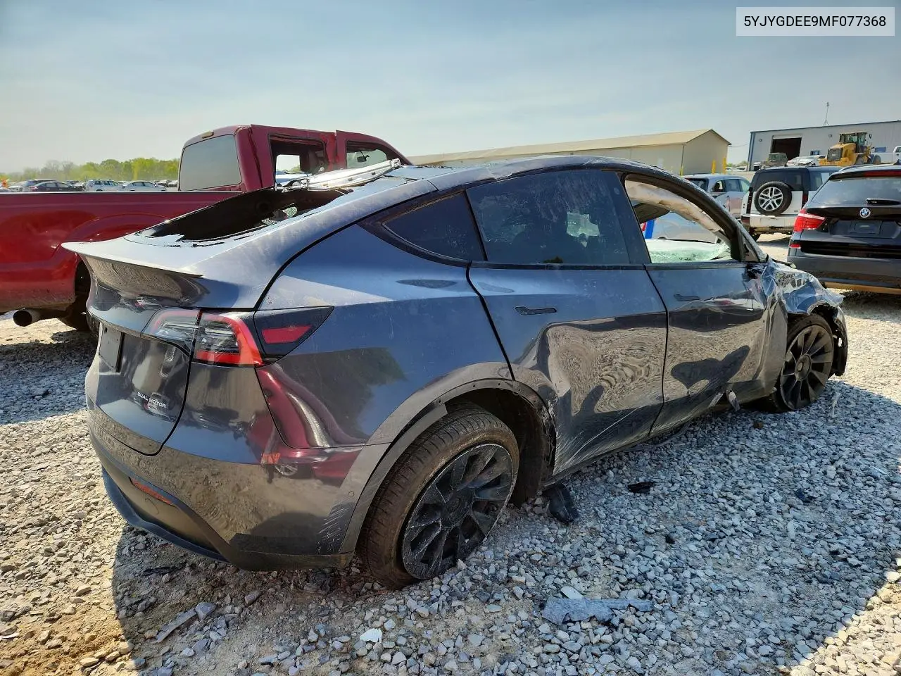 2021 Tesla Model Y VIN: 5YJYGDEE9MF077368 Lot: 48948906
