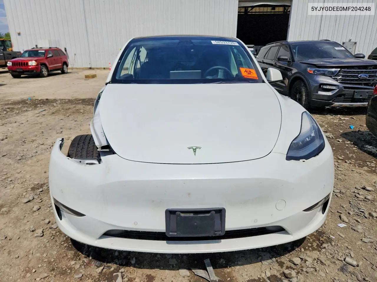 2021 Tesla Model Y VIN: 5YJYGDEE0MF204248 Lot: 52533726