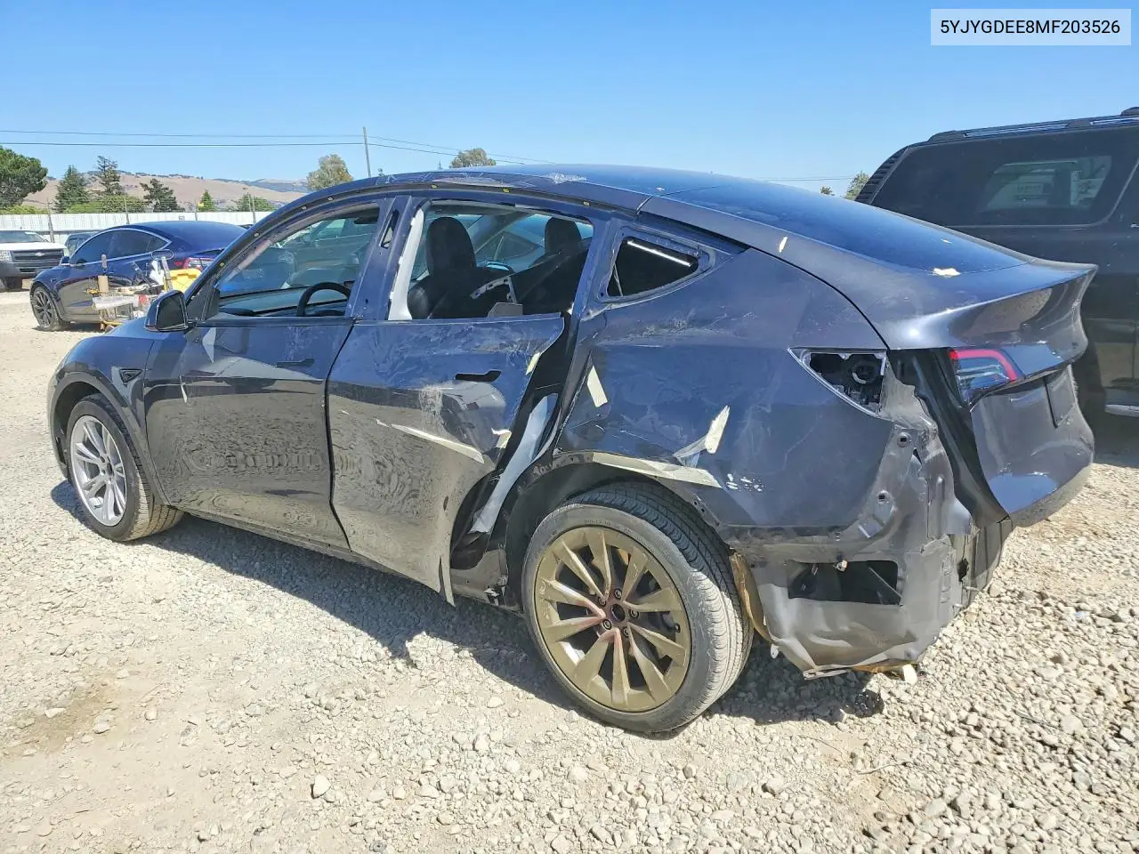 2021 Tesla Model Y VIN: 5YJYGDEE8MF203526 Lot: 55820746