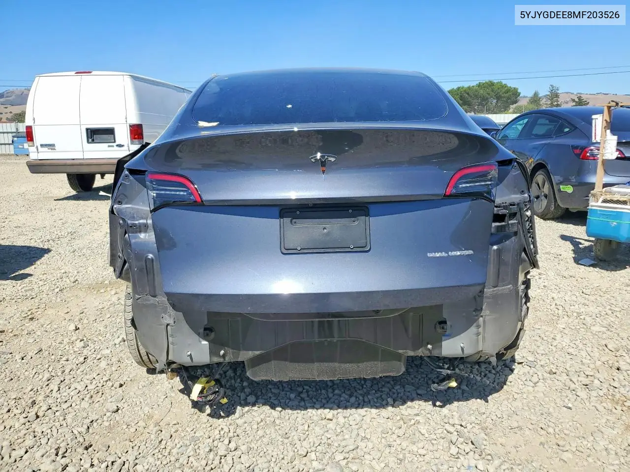 2021 Tesla Model Y VIN: 5YJYGDEE8MF203526 Lot: 55820746