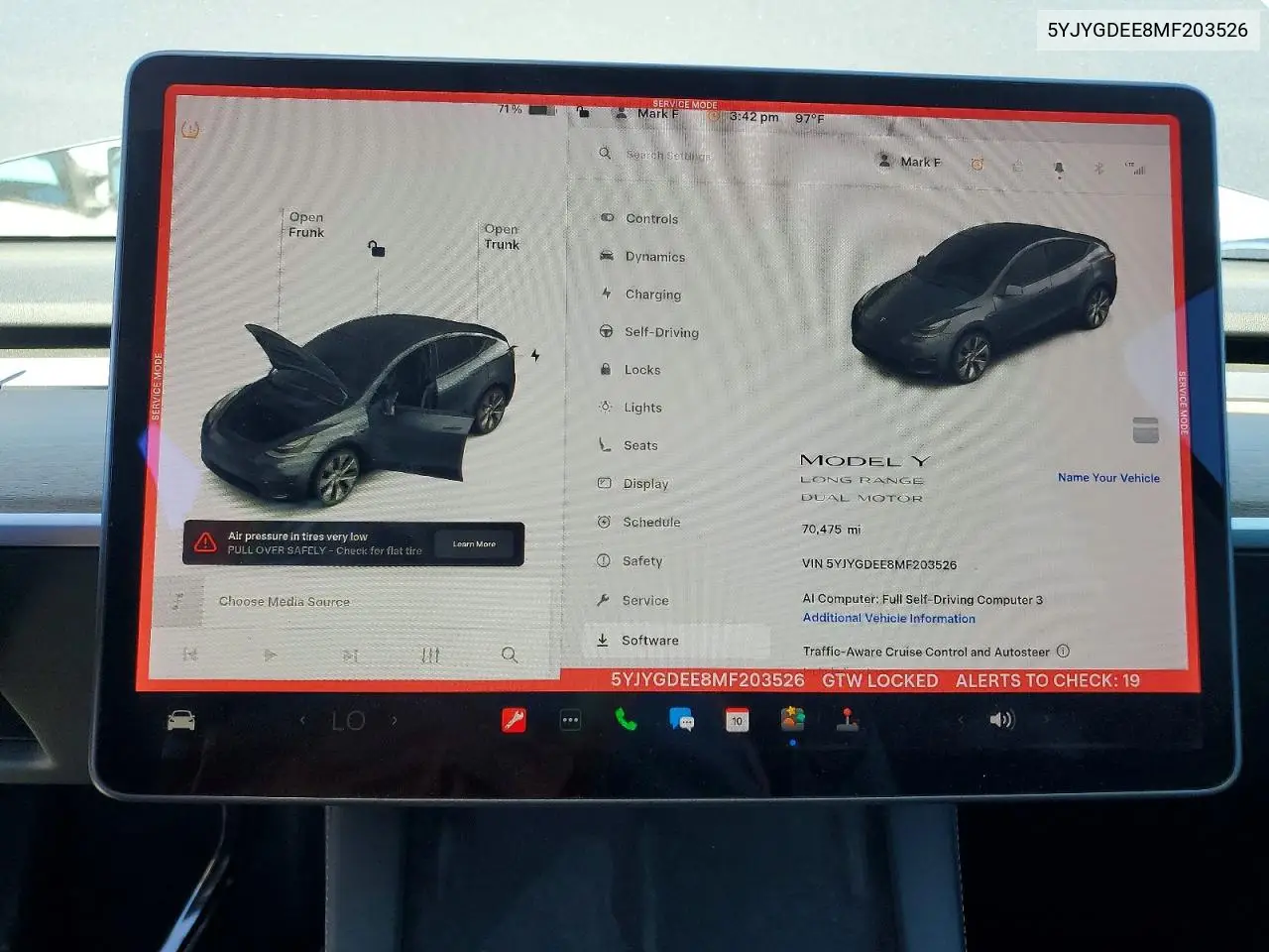 2021 Tesla Model Y VIN: 5YJYGDEE8MF203526 Lot: 55820746