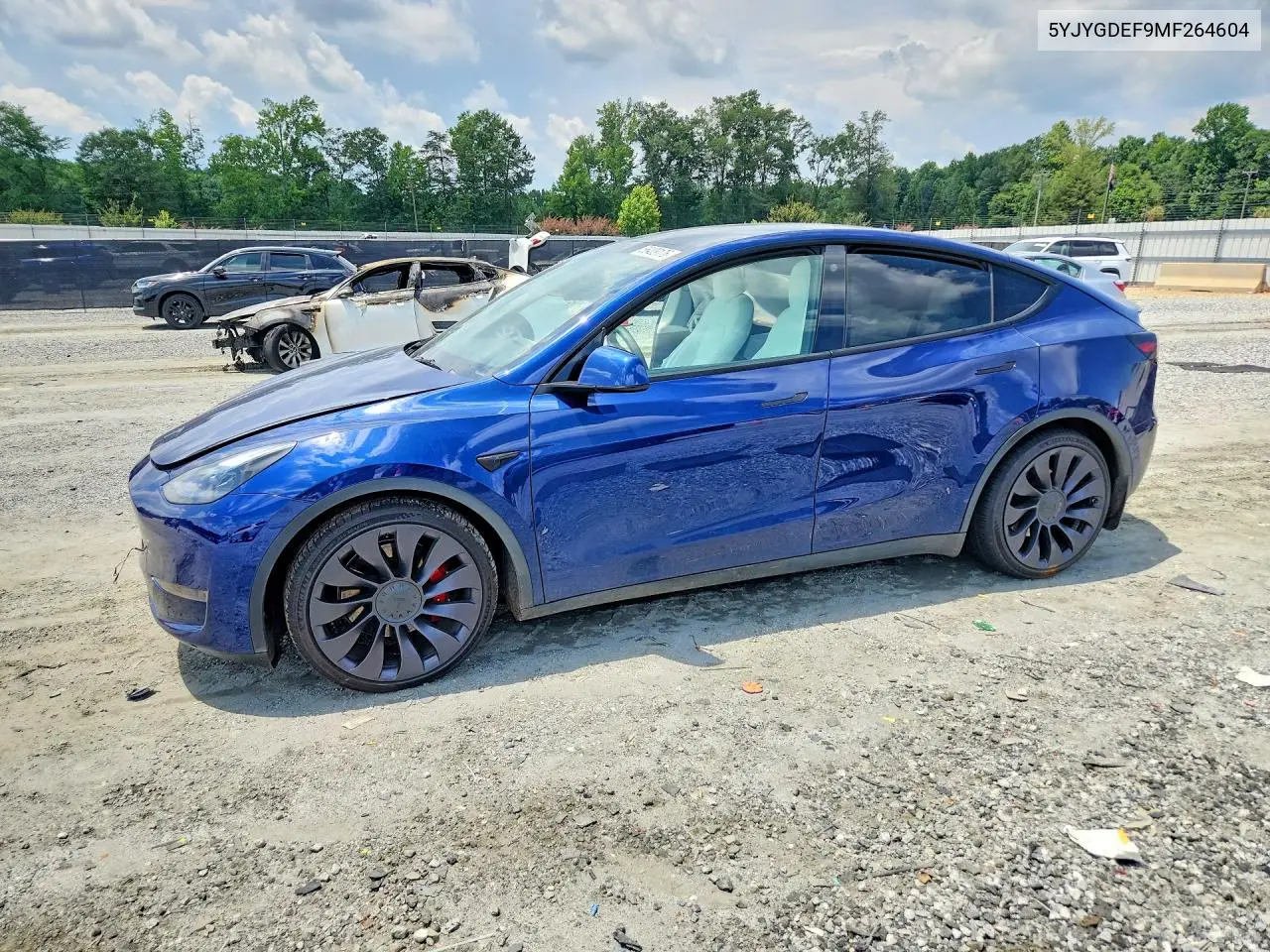 2021 Tesla Model Y VIN: 5YJYGDEF9MF264604 Lot: 56409176