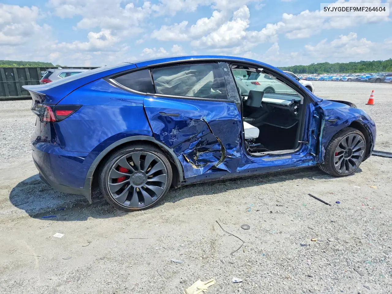 2021 Tesla Model Y VIN: 5YJYGDEF9MF264604 Lot: 56409176
