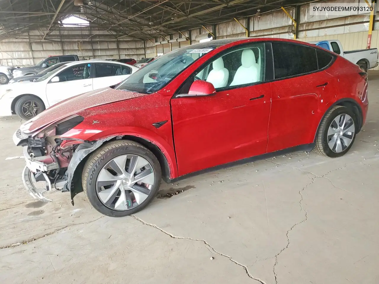 2021 Tesla Model Y VIN: 5YJYGDEE9MF093120 Lot: 57252806